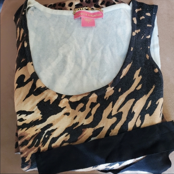 Charlotte Tarantola NWT Nordstrom Animal Leopard Print Stretch Dress W/ Belt Sm - Picture 6 of 8